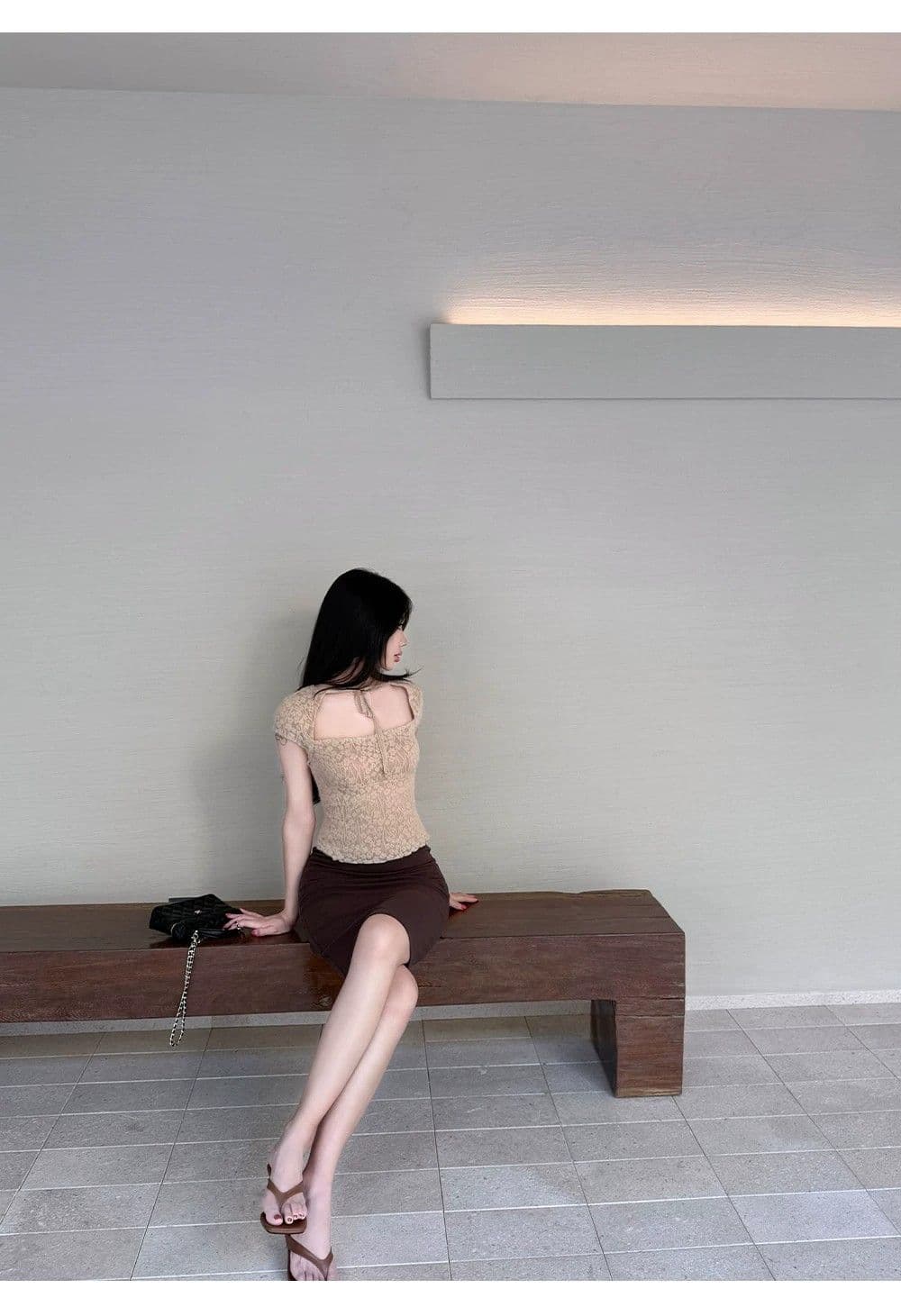 원본 원단 것 있음 안감 디자인 센스 무거운 작업 레이스 작은 셔츠 여성 여름 품격 슬림해 보이는 반팔 맨위 상세 이미지 31