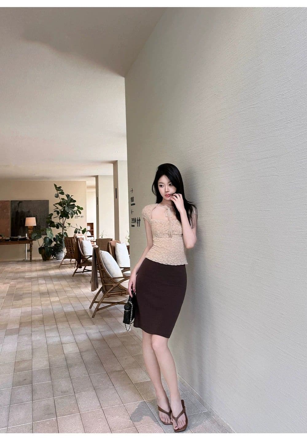 원본 원단 것 있음 안감 디자인 센스 무거운 작업 레이스 작은 셔츠 여성 여름 품격 슬림해 보이는 반팔 맨위 상세 이미지 34