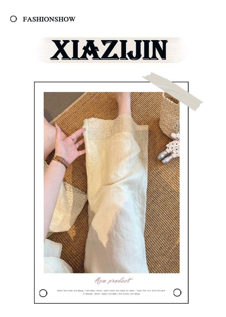 원본 원단 길다 네리 특별 빅 사이즈 300 근 레이스 자수 캐주얼 바지 여성 루즈핏 와이드 레그 팬츠 상세 이미지 1