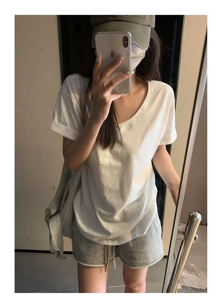 회색 볼륨 측면 펌프 로프 운동 바람 3 점 반바지 여성 여름 얇은 새로운 하이웨이스트 슬림해 보이는 한 마디 캐주얼 와이드 레그 팬츠
