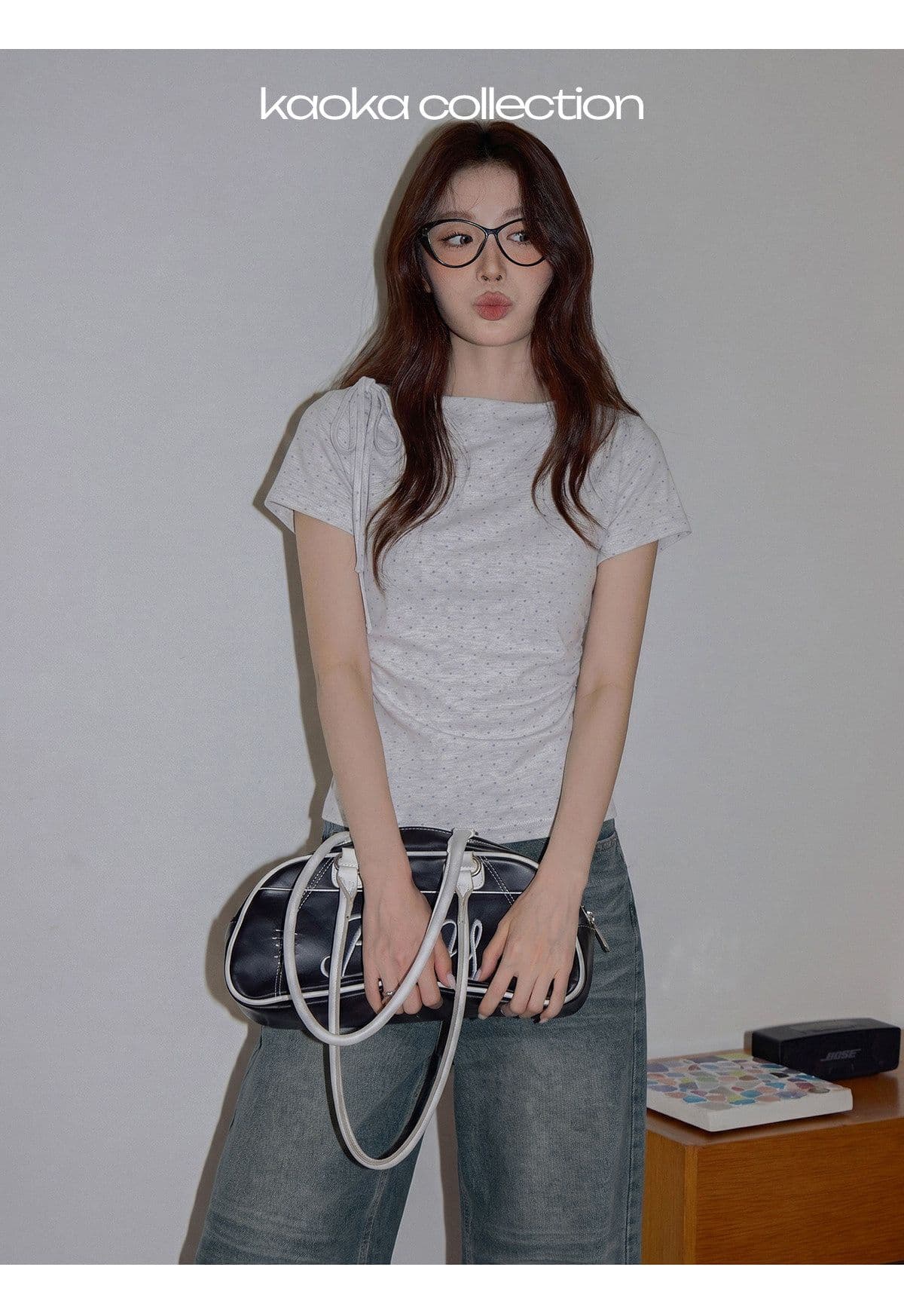 반팔 티셔츠 여성 의류 여름 새로운 트렌디 한 부서 디자인 센스 도트 무늬 몸매 가꾸기 슬림해 보이는 라운드 넥 맨위 상세 이미지 25