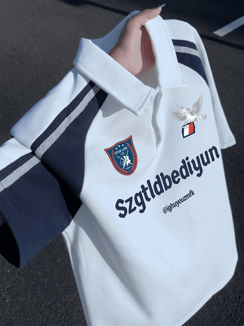 남자 바 면 반팔 티셔츠 남녀 커플룩 여름 한 부서 루즈핏 삽입 어깨 소매 POLO 칼라 맨위 이미지 3