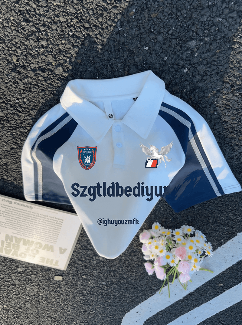 남자 바 면 반팔 티셔츠 남녀 커플룩 여름 한 부서 루즈핏 삽입 어깨 소매 POLO 칼라 맨위 상세 이미지 5