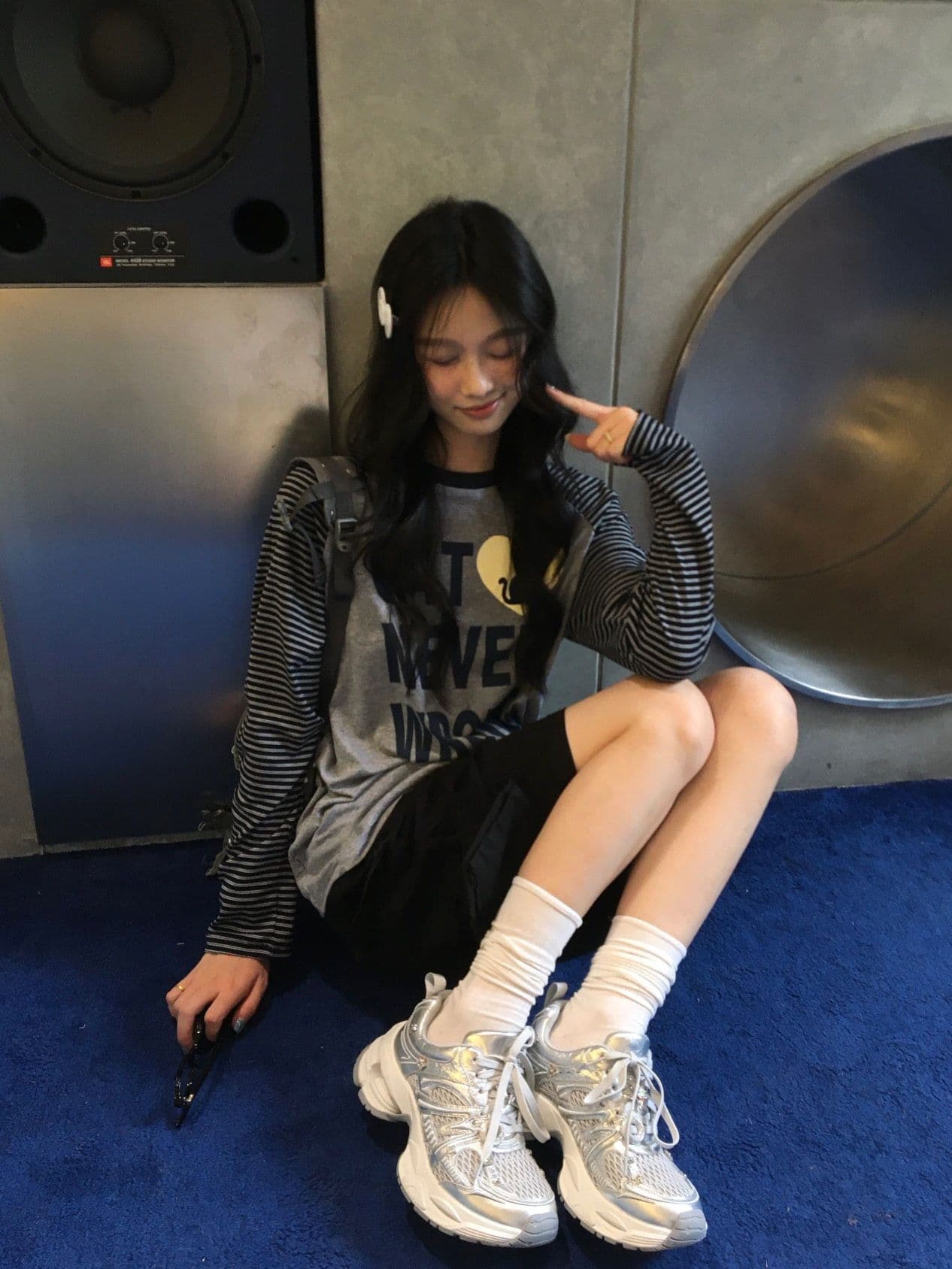 원본 솜씨 19 지점 220 그램 순면 긴팔 티셔츠 여성 상세 이미지 7
