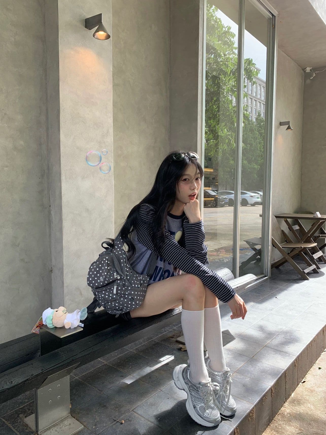 원본 솜씨 19 지점 220 그램 순면 긴팔 티셔츠 여성 상세 이미지 11