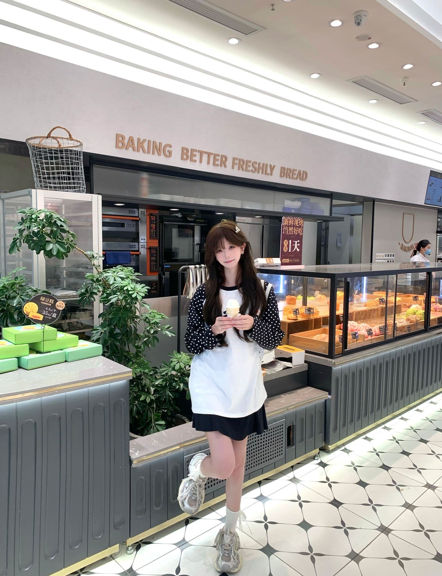 원본 크기 자수 패치 네리 가게 천 19 지점 220 그램 순면 긴팔 티셔츠 여성 상세 이미지 9