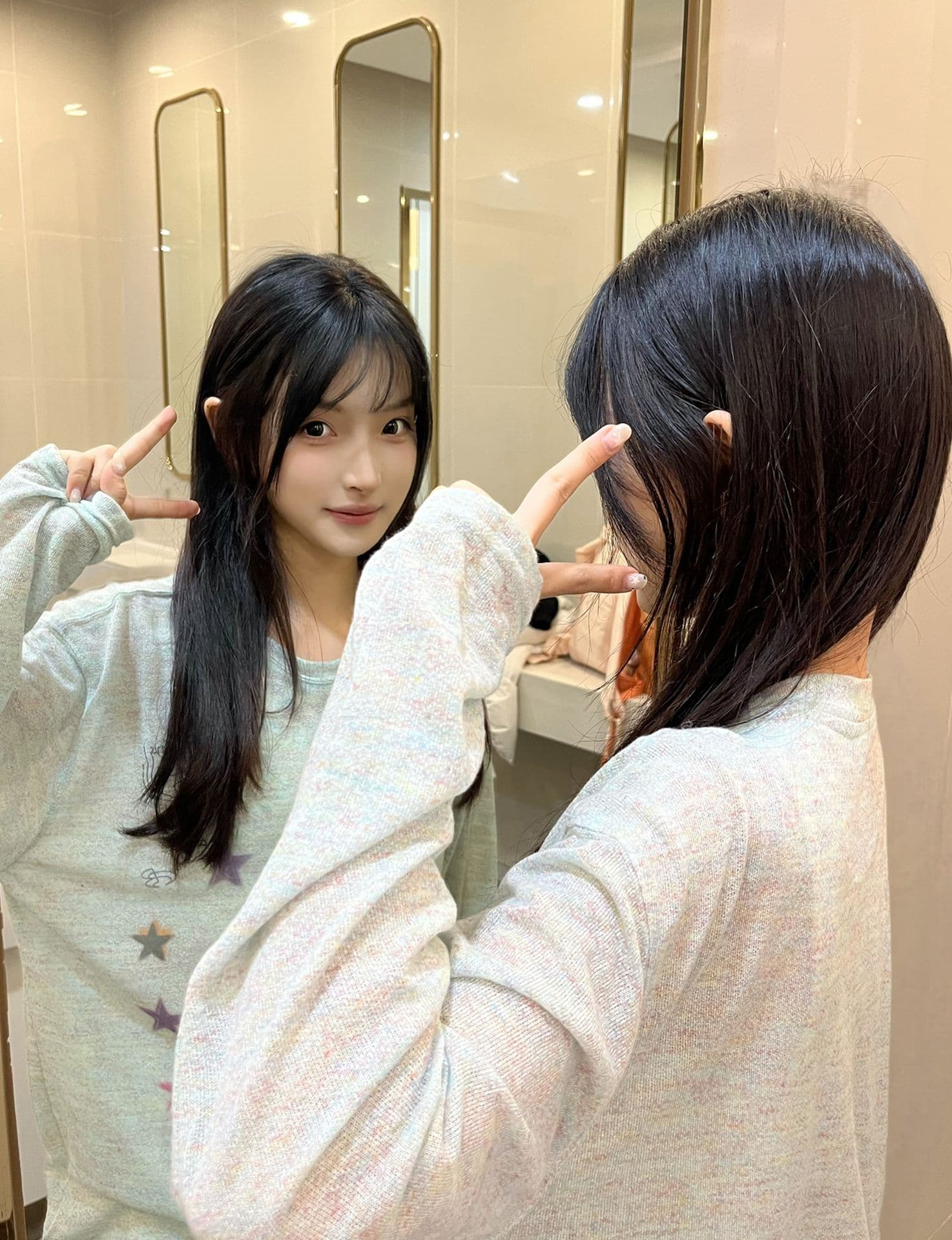 원본 솜씨 광저우 원단 긴팔 블라우스 티셔츠 여성 상세 이미지 7