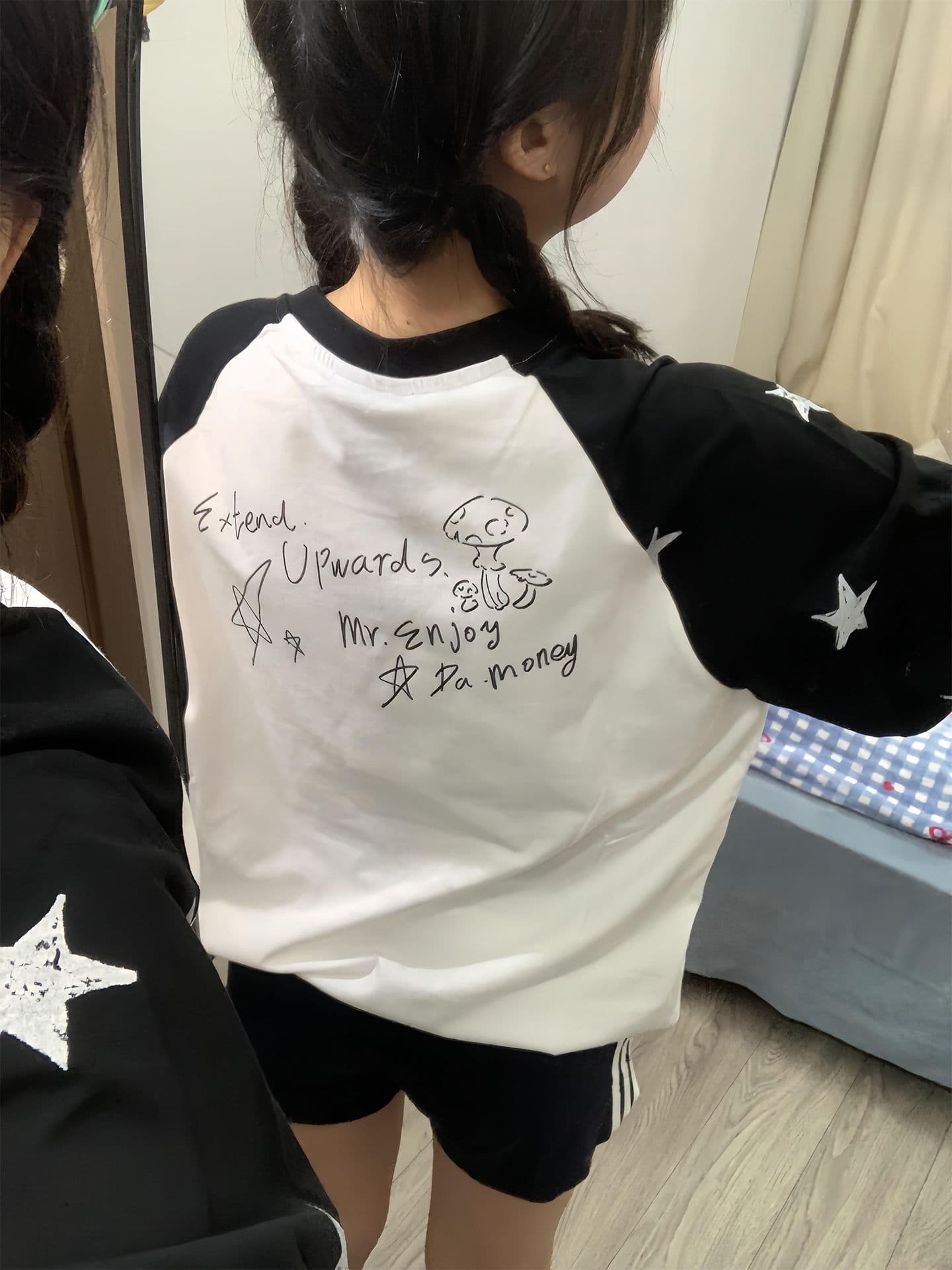 원본 솜씨 19 지점 220 그램 순면 긴팔 티셔츠 여성 이미지 4