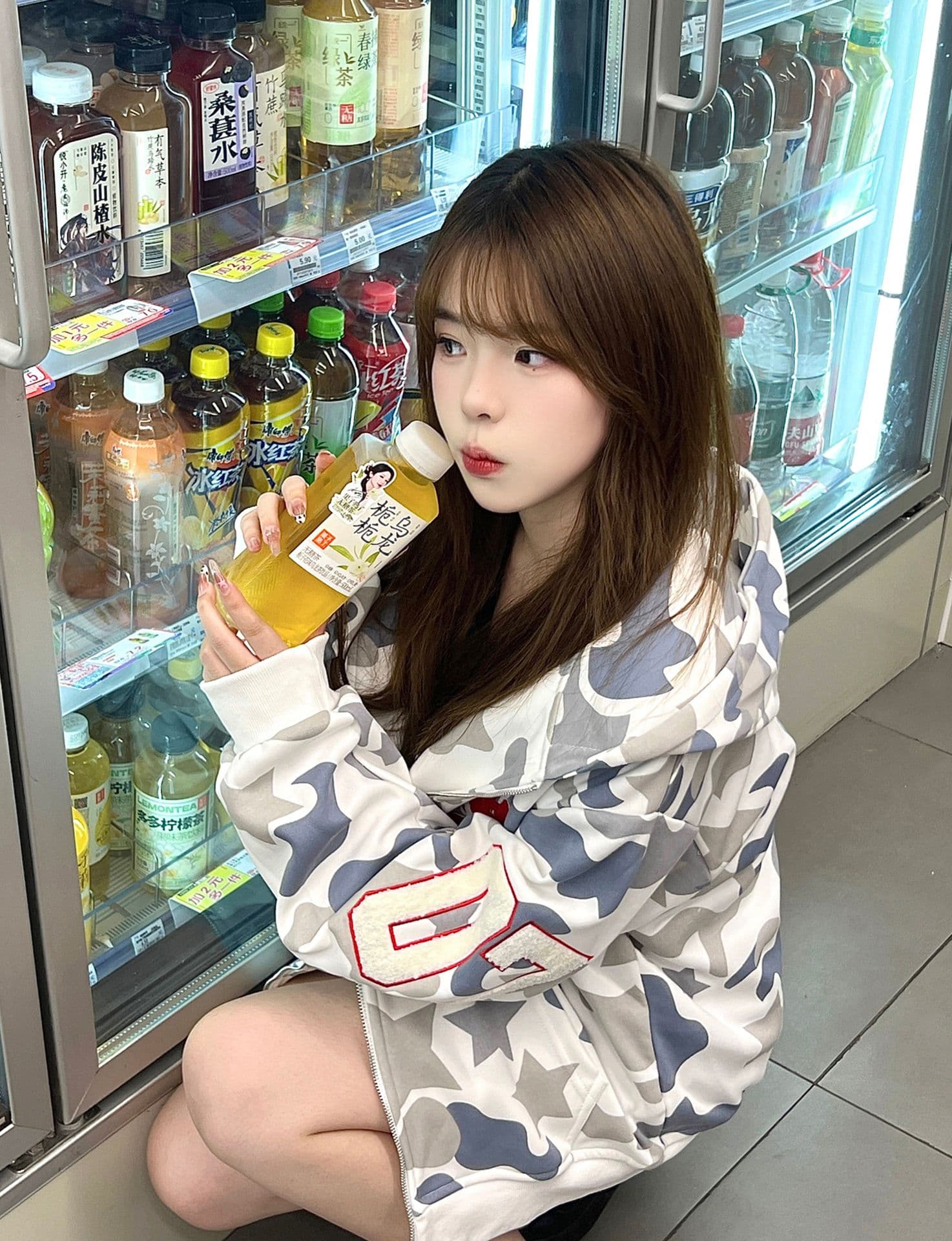 얇은 스타일 털이 있는 백금 지퍼 자수 원본 천 인사이드 펌프 순수한 Mianhua 면 복합 후드티 여성 상세 이미지 6