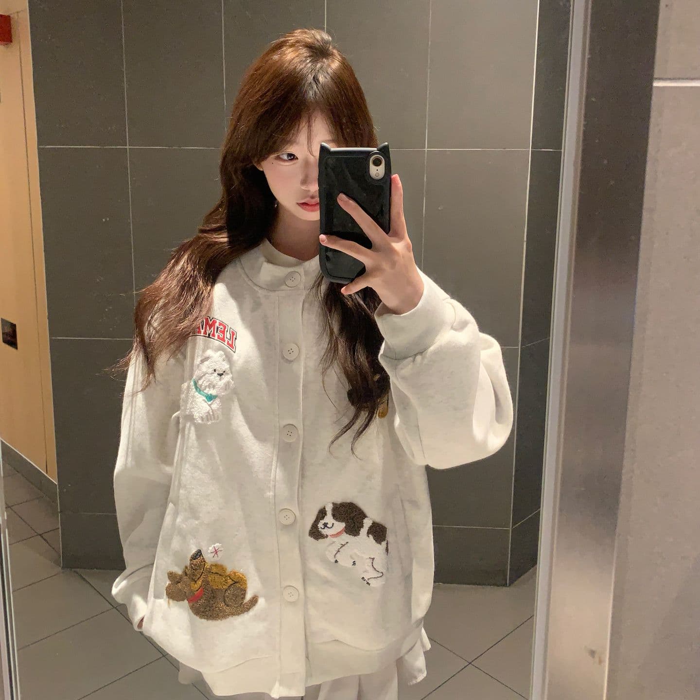 얇은 스타일 털이 있는 수건 자수 순수한 Mianhua 면 복합 후드티 여성