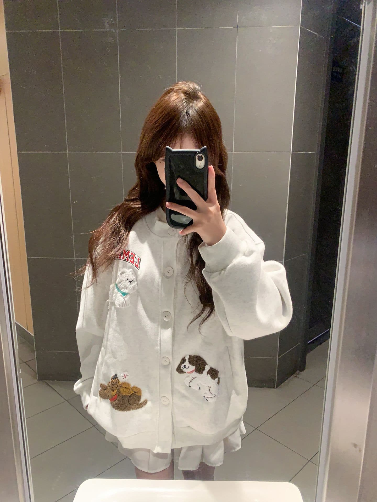 얇은 스타일 털이 있는 수건 자수 순수한 Mianhua 면 복합 후드티 여성 상세 이미지 4