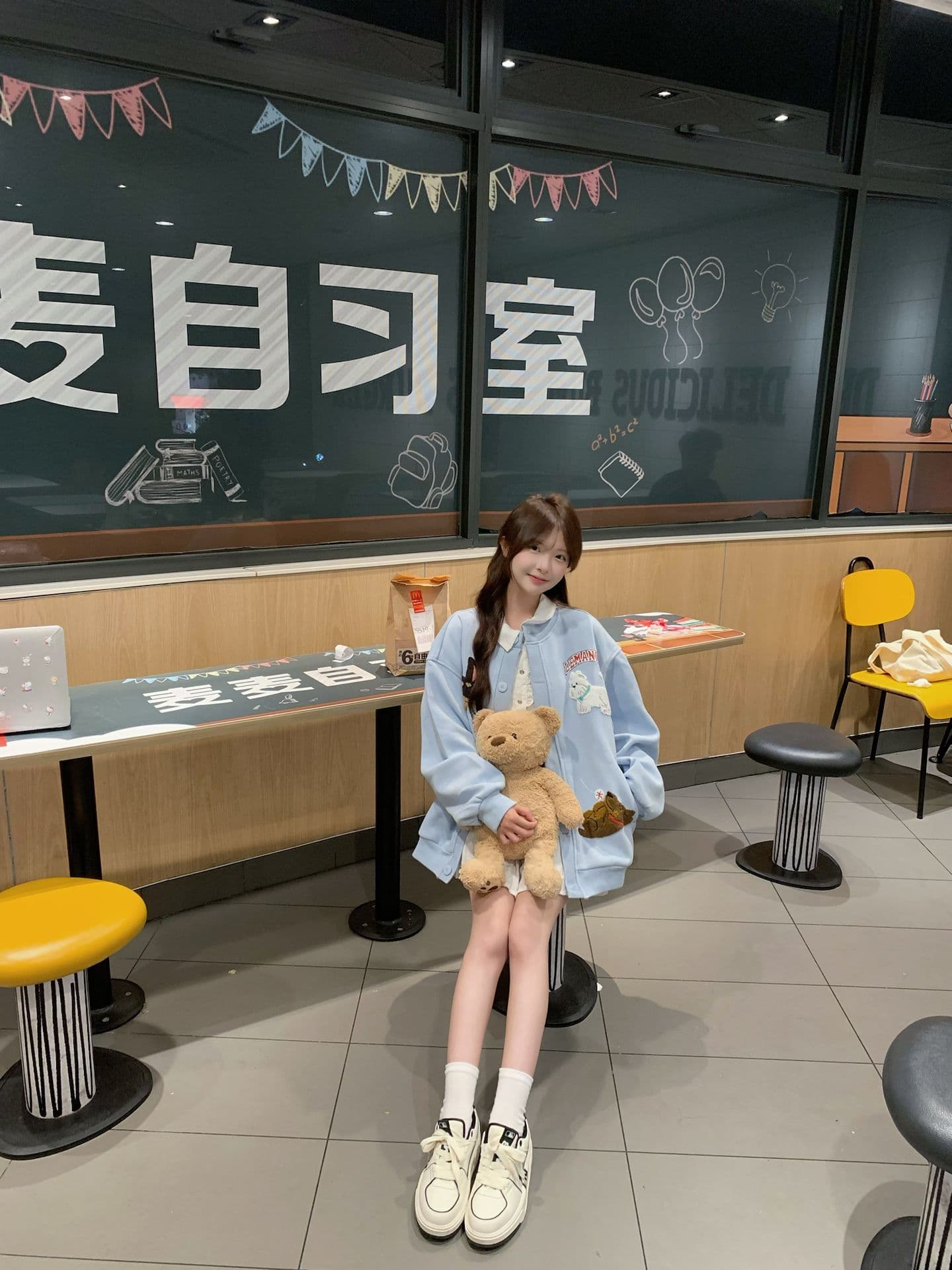얇은 스타일 털이 있는 수건 자수 순수한 Mianhua 면 복합 후드티 여성 상세 이미지 8