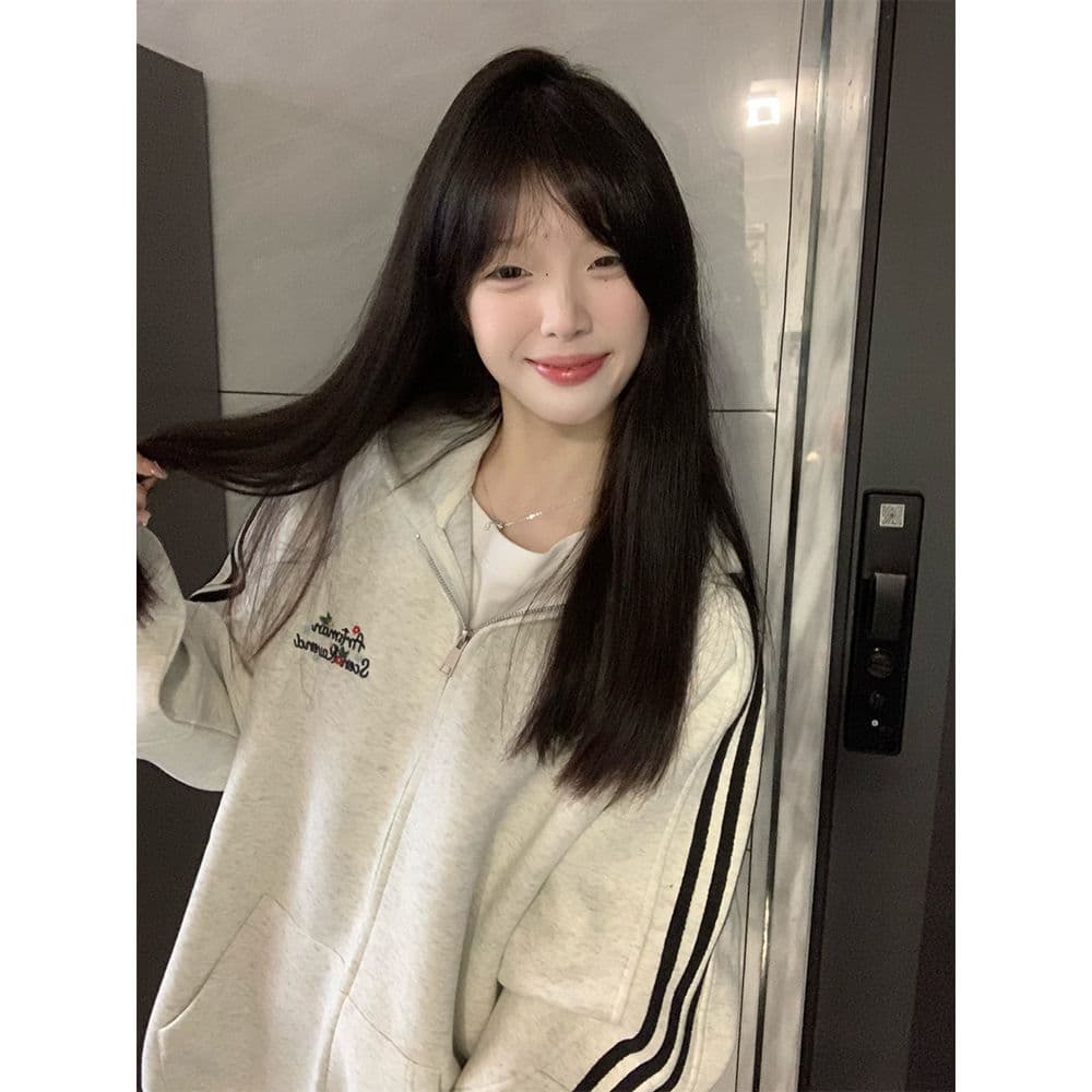 얇은 스타일 털이 있는 원본 솜씨 자수 순수한 Mianhua 면 복합 후드티 여성 이미지 2