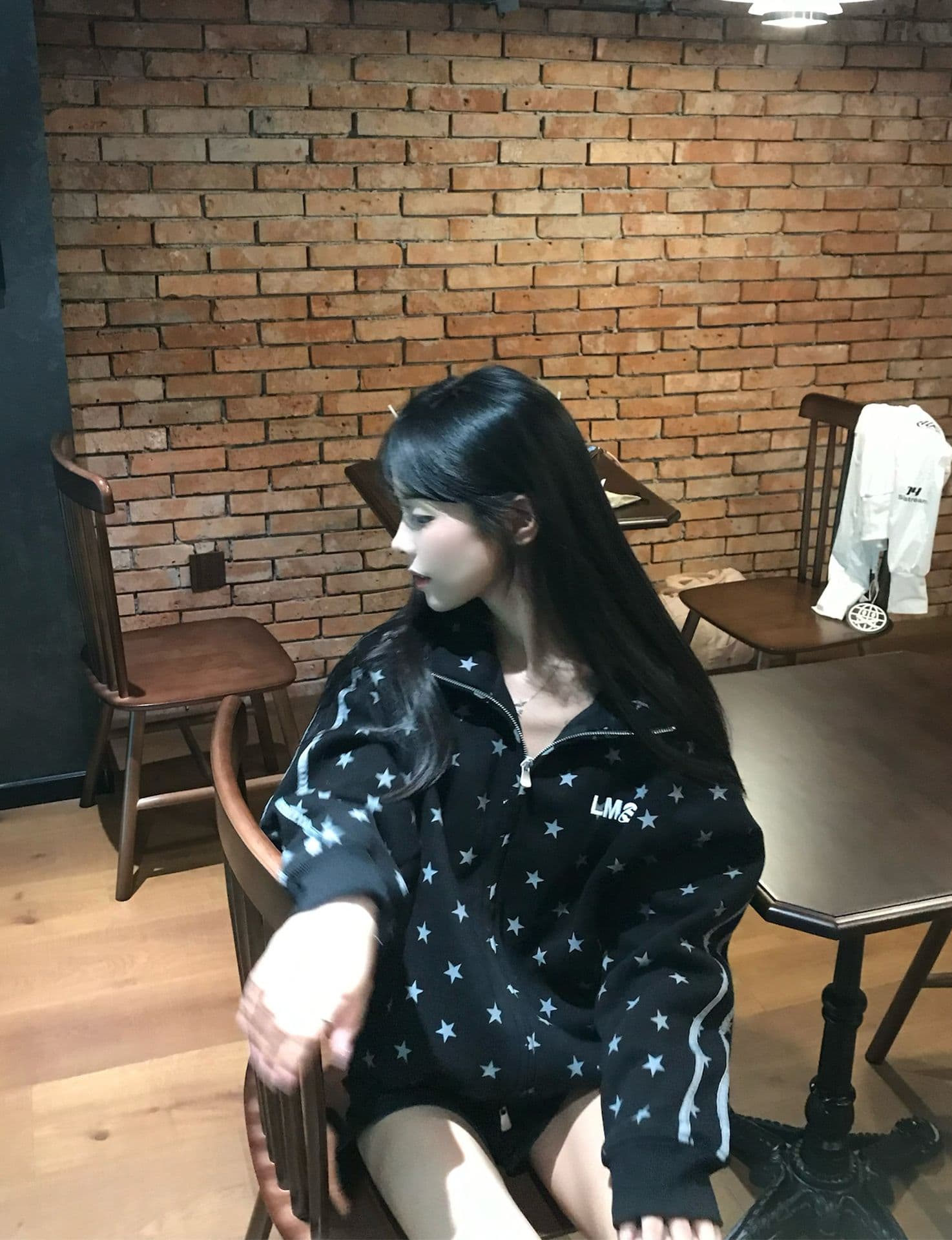 얇은 스타일 털이 있는 클립 칼라 것 백금 지퍼 자수 순수한 Mianhua 면 복합 후드티 여성 상세 이미지 9