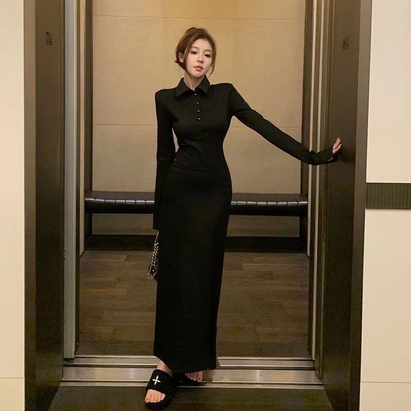 400g 사람들 면 빈 가스 층 벨트 어깨 패드 하나 프랑스식 패션 블랙 그는 벤 바람 셔츠 드레스 새로운 허리 수축 치마 상세 이미지 8