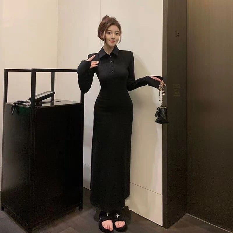 400g 사람들 면 빈 가스 층 벨트 어깨 패드 하나 프랑스식 패션 블랙 그는 벤 바람 셔츠 드레스 새로운 허리 수축 치마 상세 이미지 10