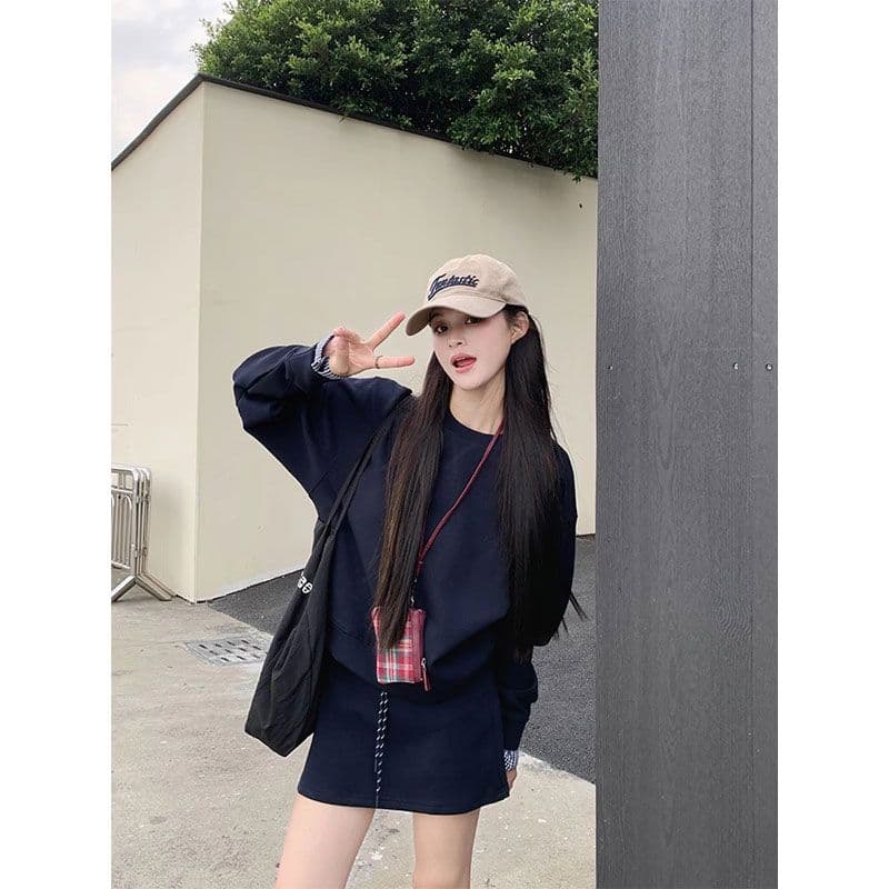 220 그램 사람들 면 원단 주머니 바지 인사이드 한 부서 품격 착용 가져 가라. 슬림해 보이는 패션 연령 감소 해군 투피스 세트