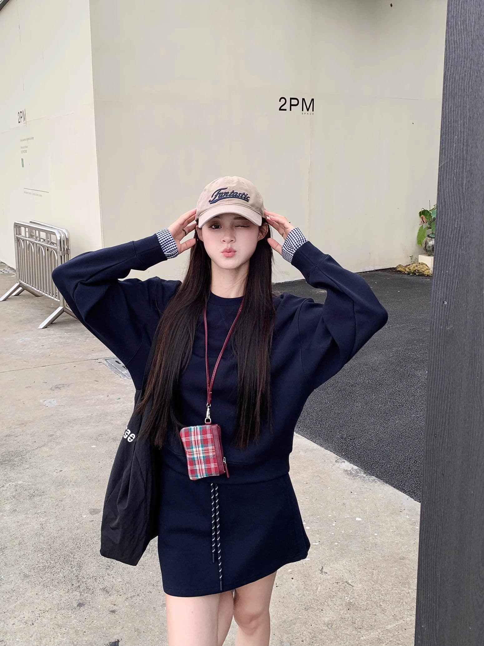 220 그램 사람들 면 원단 주머니 바지 인사이드 한 부서 품격 착용 가져 가라. 슬림해 보이는 패션 연령 감소 해군 투피스 세트 상세 이미지 7