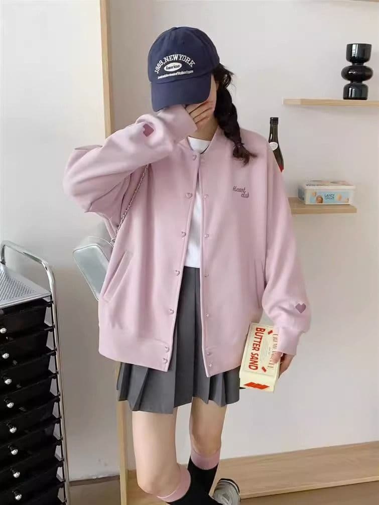 쌀 뭐라구? 복합 330 그램 2026 봄 가을 자수 카디건 코트 긴팔 맨위 트렌디 빅 사이즈 여성 의류 200 kg 상세 이미지 7