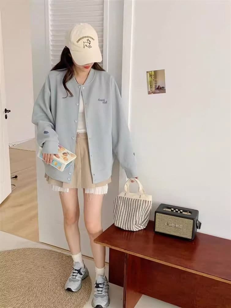 쌀 뭐라구? 복합 330 그램 2026 봄 가을 자수 카디건 코트 긴팔 맨위 트렌디 빅 사이즈 여성 의류 200 kg 상세 이미지 18