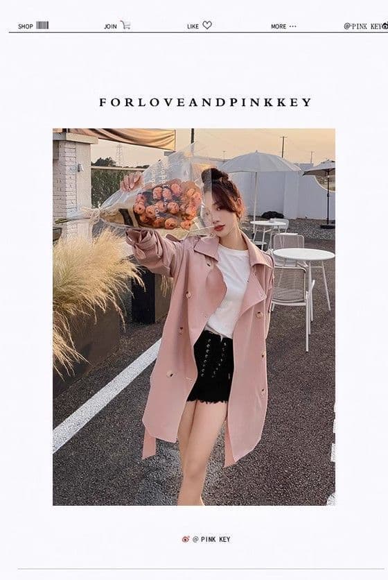 원본 것 핑크색 정장 칼라 바람막이 여성 새로운 작은 키 프랑스식 달콤함 우유 달콤한 부서 소녀 쇼트 스타일 재킷 상세 이미지 1