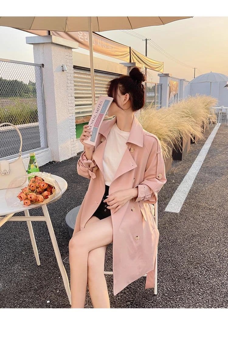 원본 것 핑크색 정장 칼라 바람막이 여성 새로운 작은 키 프랑스식 달콤함 우유 달콤한 부서 소녀 쇼트 스타일 재킷 상세 이미지 10