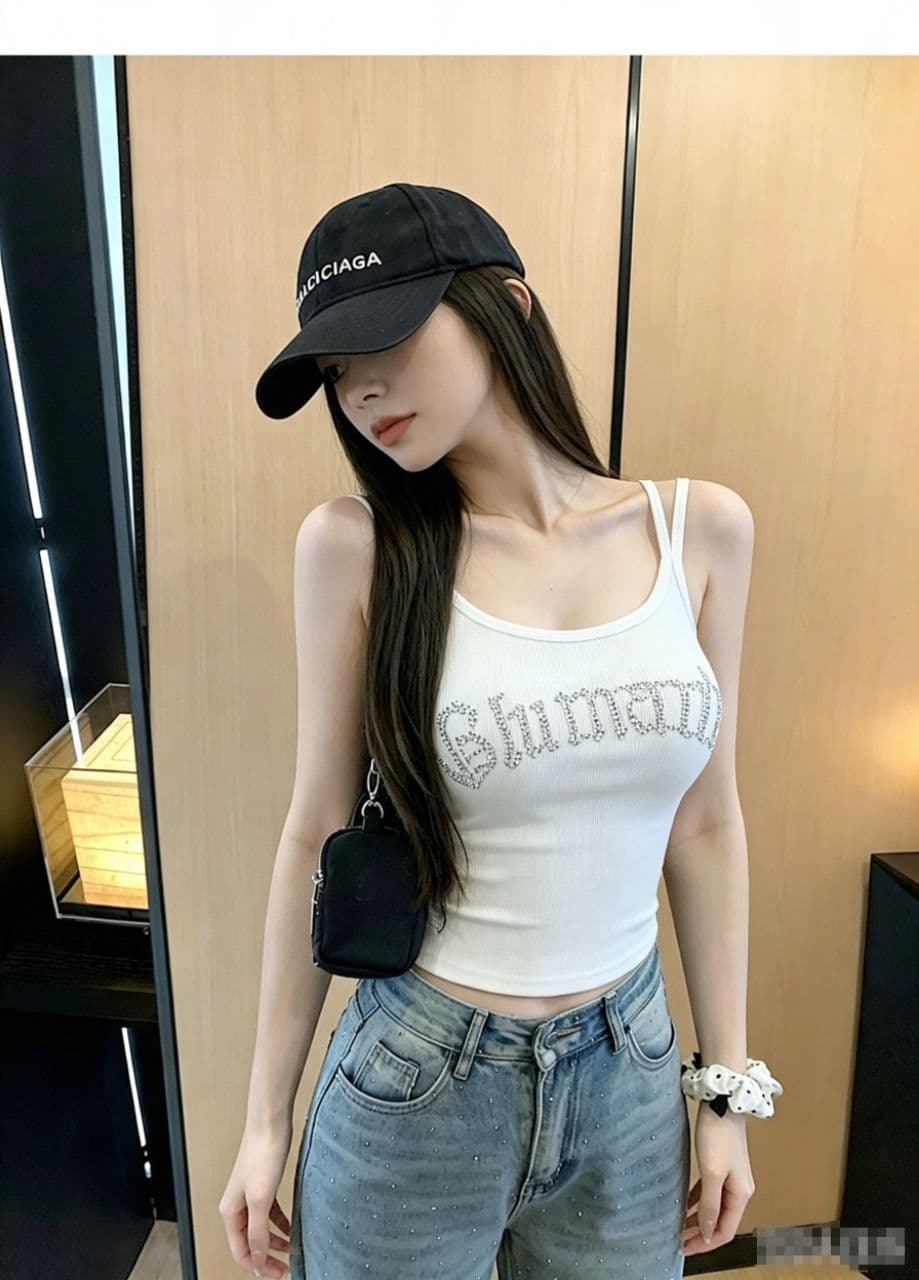 더블 어깨끈 알파벳 핫픽스 u 넥타이 가슴 패드 원피스 인사이드 가져 가라. 캐미솔 핫걸 슬림해 보이는 맨위 상세 이미지 12