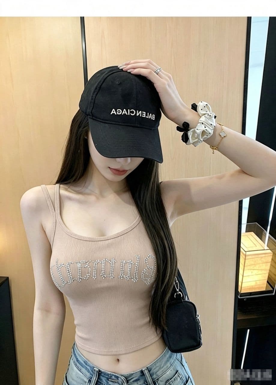 더블 어깨끈 알파벳 핫픽스 u 넥타이 가슴 패드 원피스 인사이드 가져 가라. 캐미솔 핫걸 슬림해 보이는 맨위 상세 이미지 21