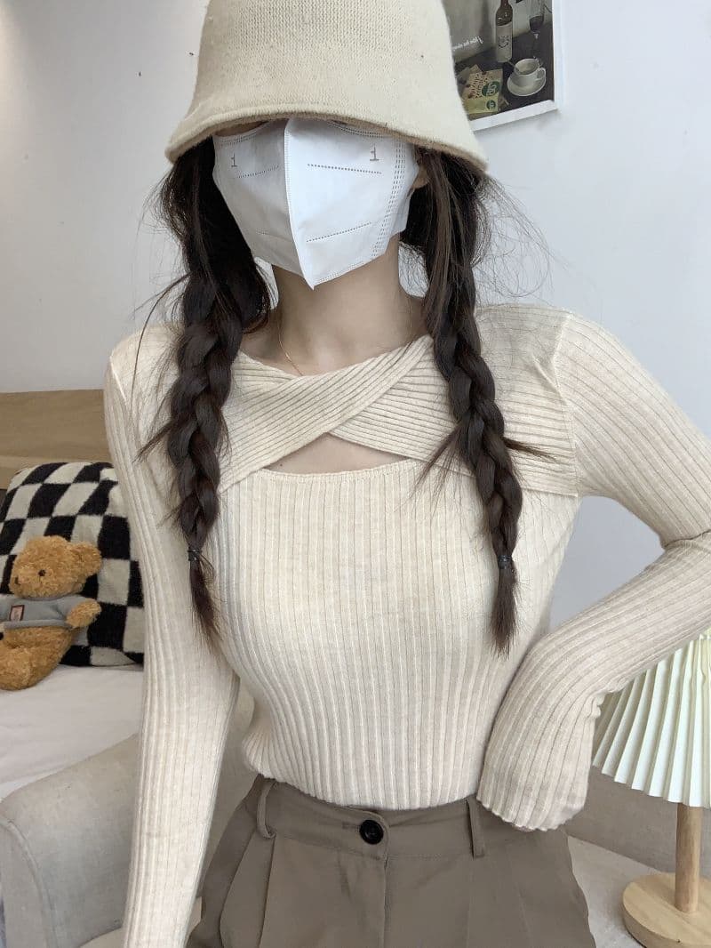 홀로우 아웃 만나는 니트 스웨터 여성 봄 가을 타이트 인사이드 가져 가라. 풀오버 몸매 가꾸기 슬림해 보이는 긴팔 맨위 상세 이미지 27