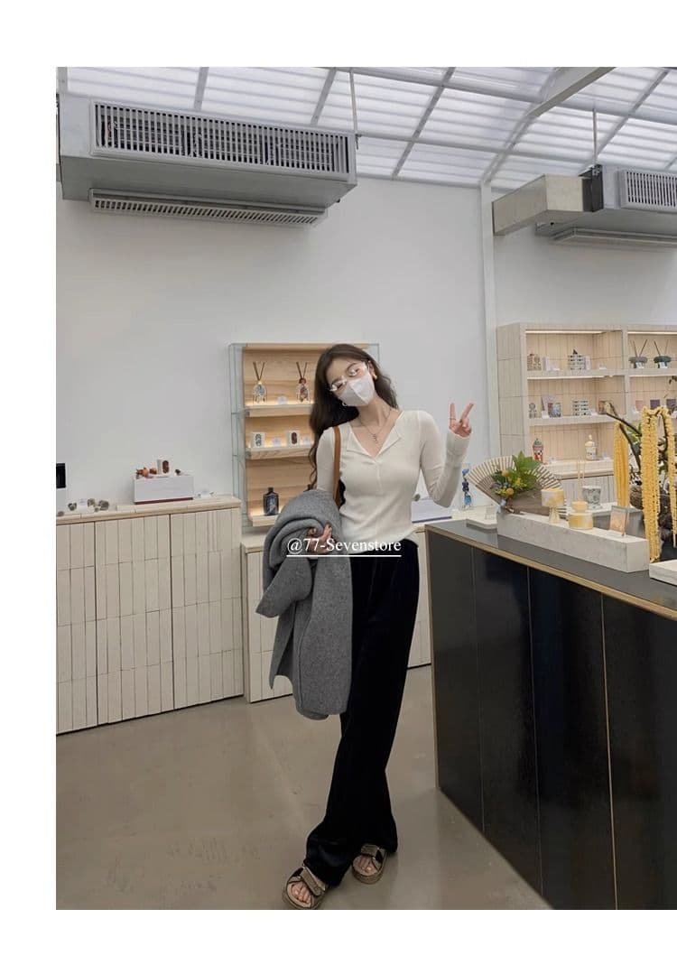 2026 가을 겨울 새로운 단색 디자인 센스 작은 폴로 칼라 양모 니트 스웨터 여성 편안함 부드럽다 기본 셔츠 여성 트렌디 상세 이미지 13