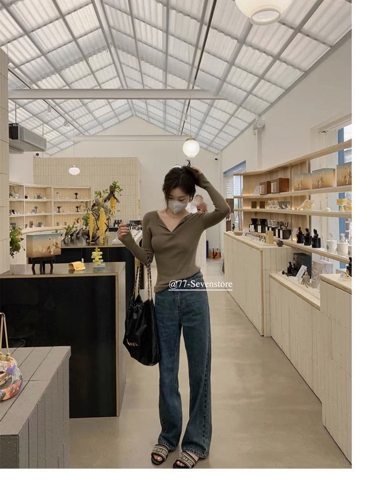 2026 가을 겨울 새로운 단색 디자인 센스 작은 폴로 칼라 양모 니트 스웨터 여성 편안함 부드럽다 기본 셔츠 여성 트렌디 상세 이미지 21