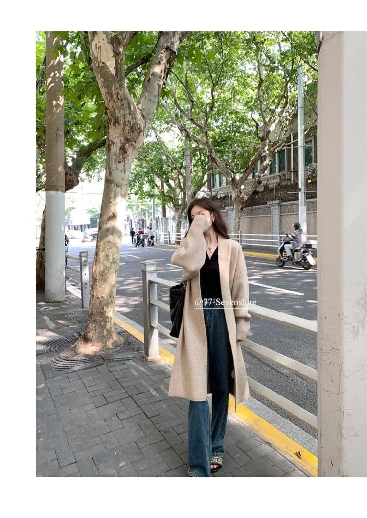 2026 가을 겨울 새로운 단색 디자인 센스 작은 폴로 칼라 양모 니트 스웨터 여성 편안함 부드럽다 기본 셔츠 여성 트렌디 상세 이미지 25
