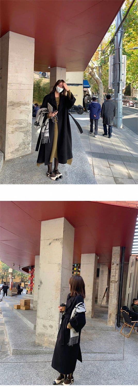 2026 년 인기 모직 여성 코트 가을 겨울철 중간 길이 고급 다용도 작은 키 모직 코트 상세 이미지 17