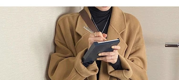 오트밀 색상 모직 코트 여성 2026 가을 겨울 새로운 한국 스타일 루즈핏 중간 길이 폭발 자켓 상세 이미지 22