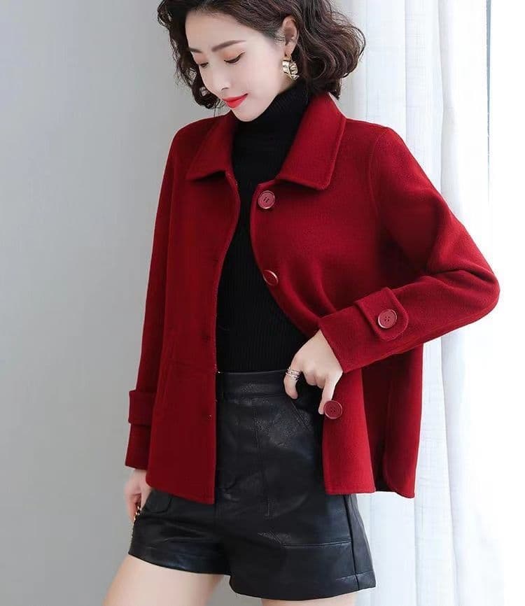쇼트 스타일 모직 코트 여성 2026 가을 새로운 작은 샤넬 스타일 루즈핏 패션 캐주얼 다용도 단추 카디건 코트 상세 이미지 12