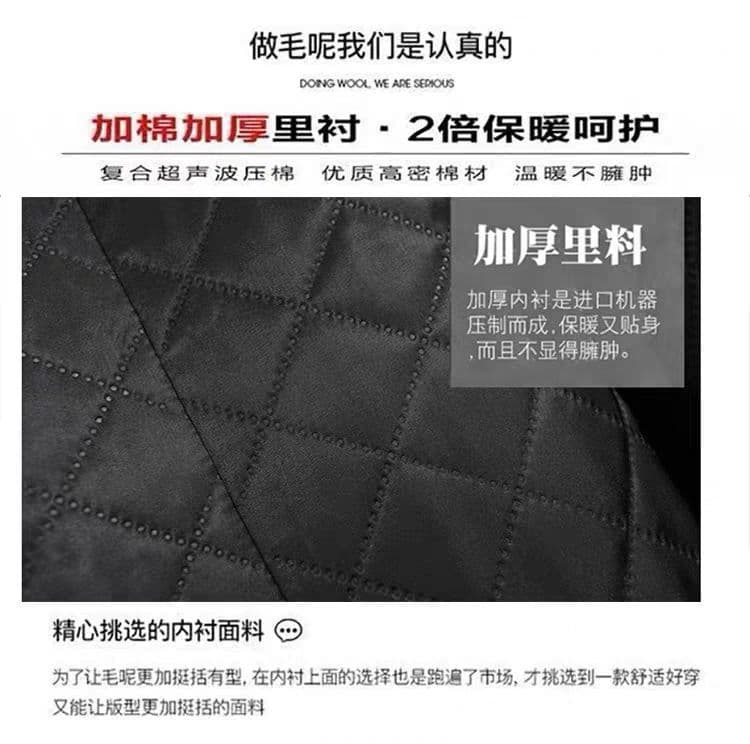 레트로 단추 빨간색 모직 코트 여성 2026 가을 겨울 새로운 한 부서 그는 벤 바람 품격 두꺼운 모직 외투 상세 이미지 6