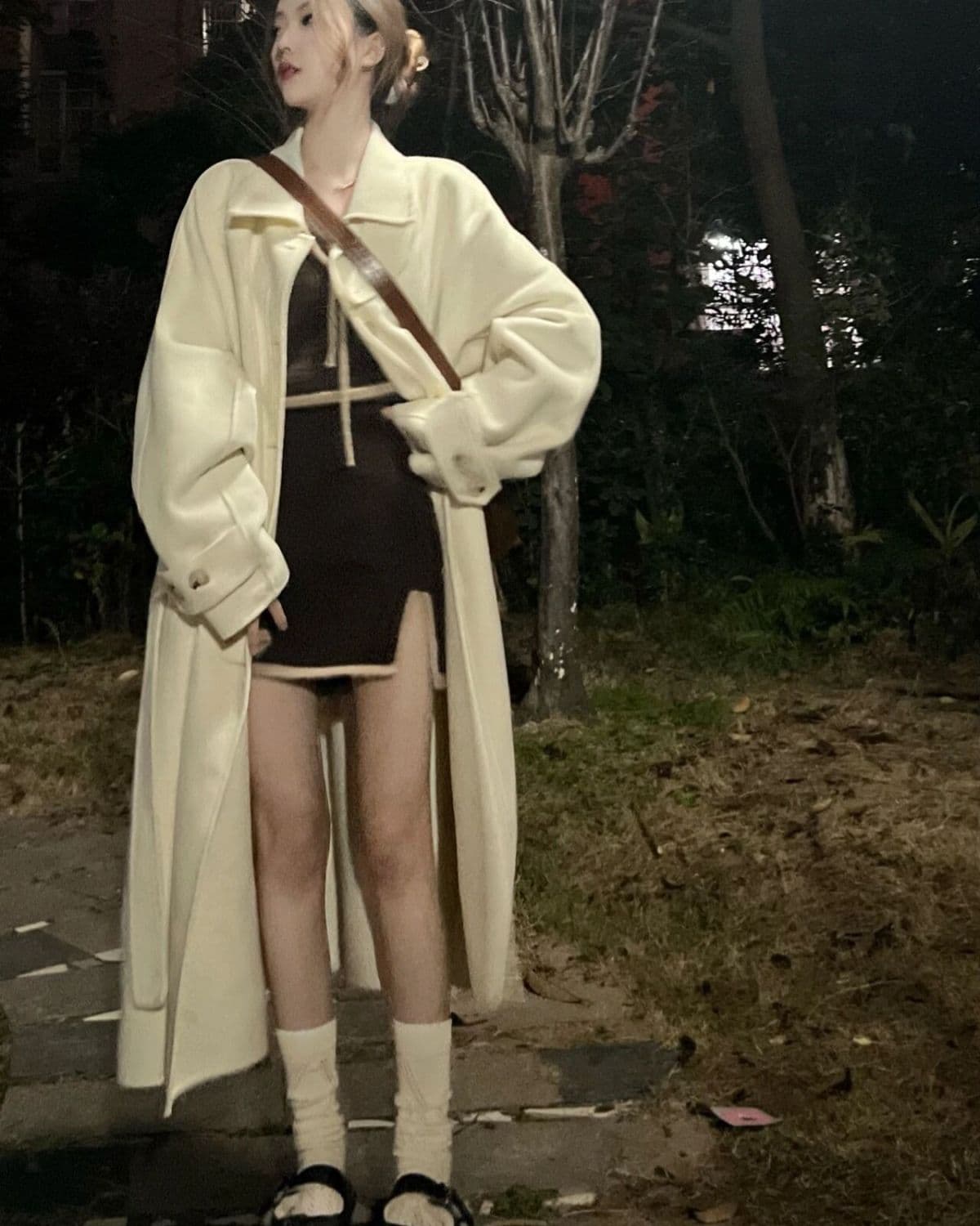 2026 새로운 한 부서 모직 코트 여성 겨울 작은 키 그는 벤 바람 롱 코트 모직 패션 품격 여성 코트 상세 이미지 8