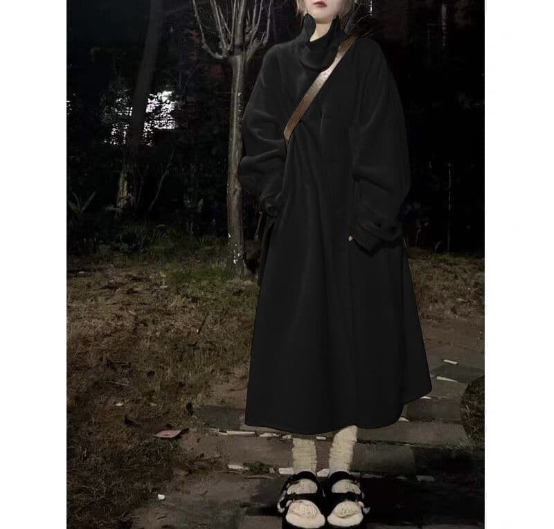 2026 새로운 한 부서 모직 코트 여성 겨울 작은 키 그는 벤 바람 롱 코트 모직 패션 품격 여성 코트 상세 이미지 16