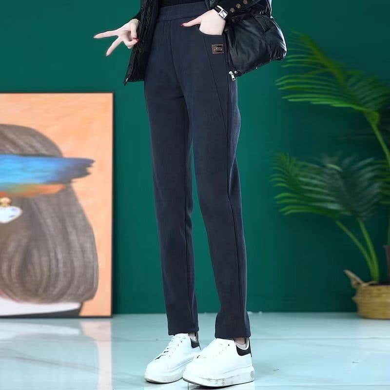 양털 플리스 털이 있는 바지 아이들 2026 가을 겨울 새로운 폭발 아름다움 라드. 하렘 바지 두꺼운 보온 캐주얼 바지 이미지 4