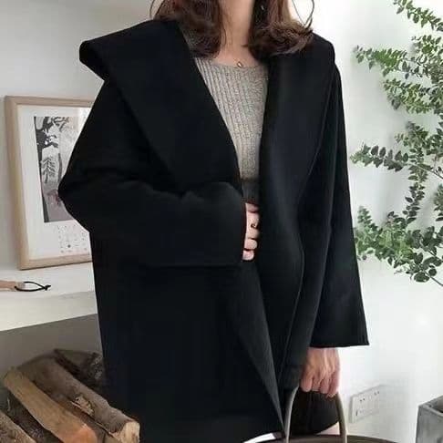 단면 모직 코트 가을 겨울 다용도 작은 샤넬 스타일 짧은 개인 프랑스식 망토 모직 외투 여자 학생 쇼트 스타일 이미지 2