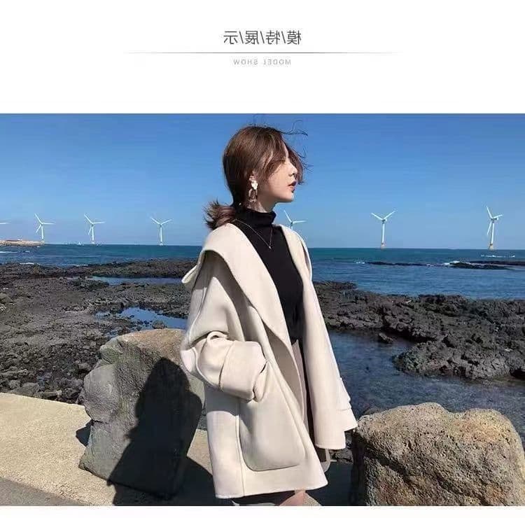 단면 모직 코트 가을 겨울 다용도 작은 샤넬 스타일 짧은 개인 프랑스식 망토 모직 외투 여자 학생 쇼트 스타일 상세 이미지 2