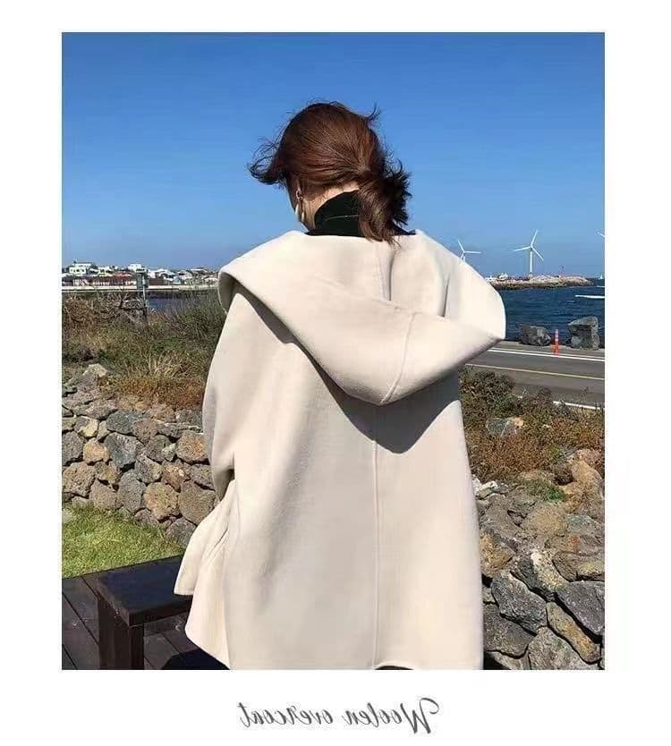 단면 모직 코트 가을 겨울 다용도 작은 샤넬 스타일 짧은 개인 프랑스식 망토 모직 외투 여자 학생 쇼트 스타일 상세 이미지 3