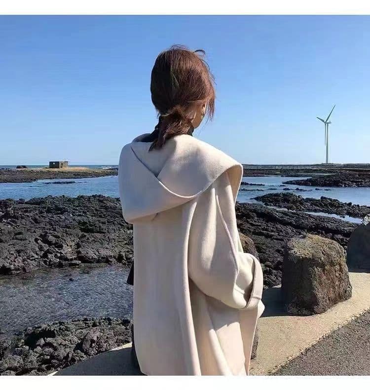 단면 모직 코트 가을 겨울 다용도 작은 샤넬 스타일 짧은 개인 프랑스식 망토 모직 외투 여자 학생 쇼트 스타일 상세 이미지 7