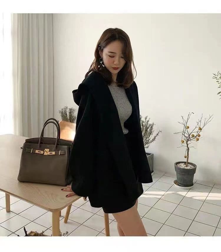 단면 모직 코트 가을 겨울 다용도 작은 샤넬 스타일 짧은 개인 프랑스식 망토 모직 외투 여자 학생 쇼트 스타일 상세 이미지 17