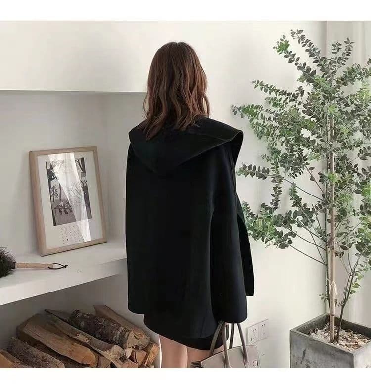 단면 모직 코트 가을 겨울 다용도 작은 샤넬 스타일 짧은 개인 프랑스식 망토 모직 외투 여자 학생 쇼트 스타일 상세 이미지 18