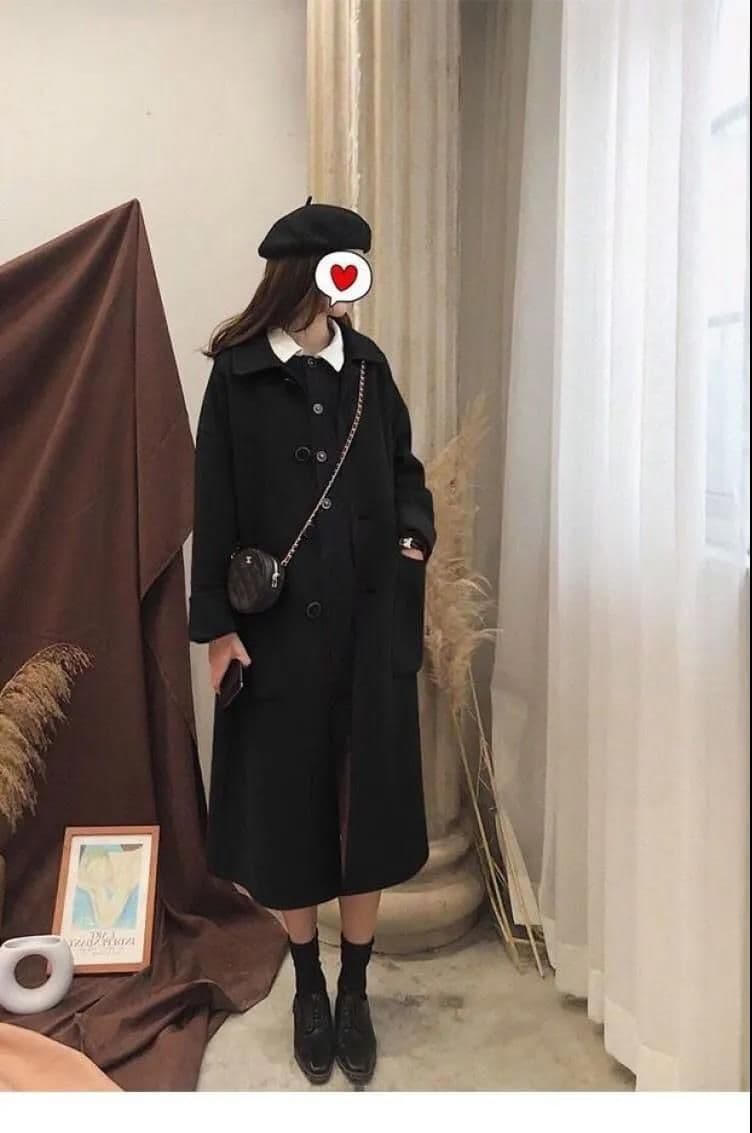 모직 코트 여자 중간 롱 코트 2026 새로운 가을 겨울 인기 모직 외투 작은 키 그는 벤 바람 두꺼운 한국 스타일 상세 이미지 13