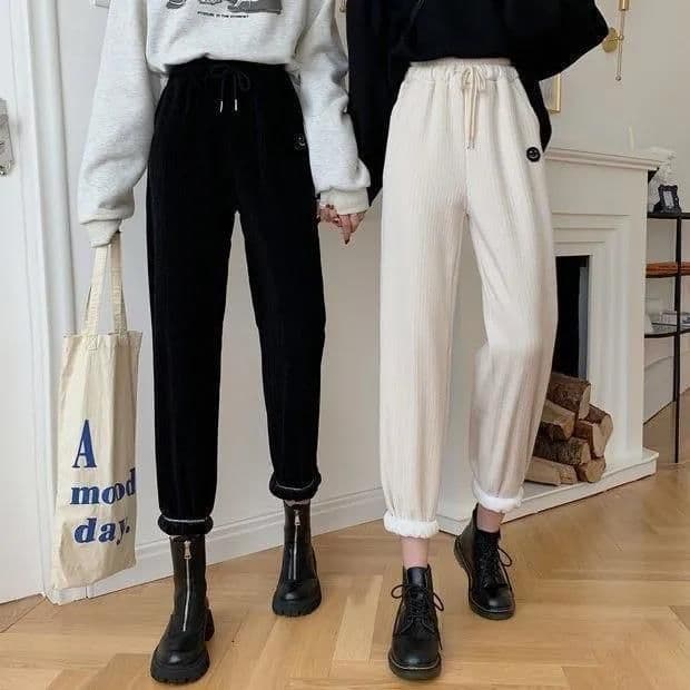 코듀로이 하렘 바지 셰닐 털이 있고 두꺼운 캐주얼 웨이 바지 가을 겨울철 루즈핏 조거 바지 바지 ins 상세 이미지 15