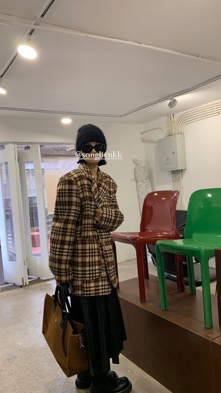 2026 겨울 체크무늬 새로운 레트로 체크무늬 모직 여성 코트 품격 모직 정장 코트 루즈핏 작은 키 상세 이미지 25