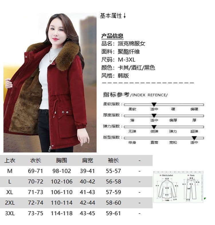 면 의류 여성 짧은 겨울 2026 새로운 한국 스타일 루즈핏 털이 있는 면 옷 양털 플리스 목화 진딧물 두꺼운 재킷 상세 이미지 8