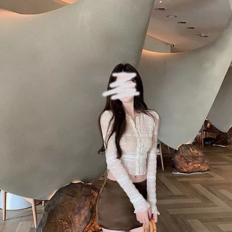 한 부서 천 금빛 바람 레이스 구슬 길이 소매 오픈 가디건 여성 2026 봄 가을 새로운 작은 대중 얇은 스타일 품격 셔츠 맨위 상세 이미지 5